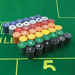 <b>Resin</b> <b>Crafts</b> dice Hot Sale Monte Carlo Poker 13.5g Clay 3-Tone Golden Trim Sticker Customizable LOGO Design Iron Casino - Product Image 3