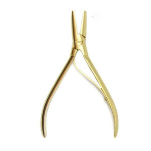 Alicates Profesionales para Extensiones de Cabello de Acero Inoxidable de Grado Quirúrgico Color Plateado con Dientes para Uso Comercial Ariston - Product Image 1