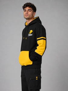 Sweat à capuche oversize pour homme en molleton 100 % coton, finition lavée, offrant chaleur, respirabilité et confort - Product Image 3