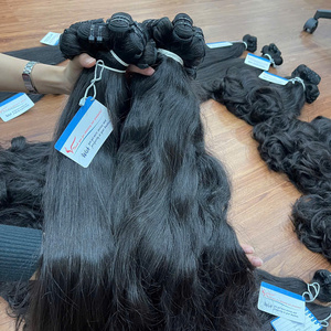 Extensions de cheveux ondulés 100 % vierges Remy vietnamiens, double trame, noirs, haute qualité, sans nœuds, sans perte, 100 g, vente en gros - Product Image 6