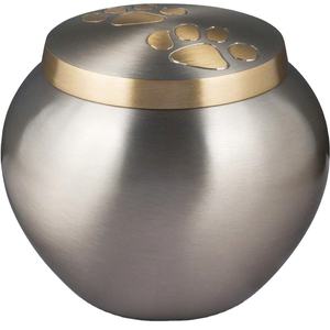 ODESEA Urne funéraire en laiton de style américain de haute qualité, ensemble de fournitures funéraires en métal fait à la main, 3 finitions colorées - Argent - Product Image 5