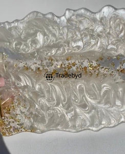 Bandeja de Servicio Móvil de Resina Premium y Plato Decorativo con Tamaños/Formas Personalizables para Decoración Moderna del Hogar-Tradebyd - Product Image 4