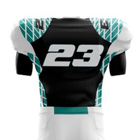 Maillot de football américain personnalisé avec pantalon, impression par sublimation, polyester respirant, pour homme adulte, nom de l'équipe 23