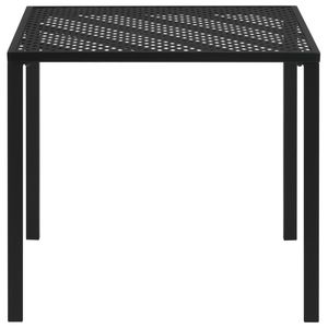 Patio esterno tavolo nero acciaio 31.5 "x 31.5" x 28.3 "dimensioni - Product Image 2