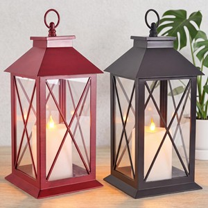Vintage Metal <b>Lantern</b> with LED Candle - Wholesale Decorative Iron <b>Lanterns</b> from India - Product Image 1