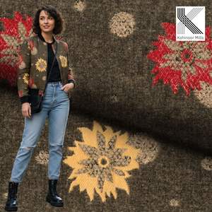 Tissu Jacquard 100% Coton 390 g/m² Coton BCI Tissé Doux et Texturé Écologique Tissu Lourd pour Vêtements (Vestes et Manteaux) - Product Image 2