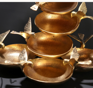 Meilleur Bain d'oiseaux de 2026 pour un jardin élégant et respectueux des oiseaux, Bain d'oiseaux en métal, Bol en aluminium couleur laiton antique, Fait main - Product Image 2