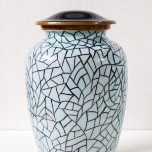 Designer HHO Adulte Urne Crémation Noir et Blanc pour Animaux Humains ou Bébés Cendres Fournit Souvenir Cercueil - Product Image 2