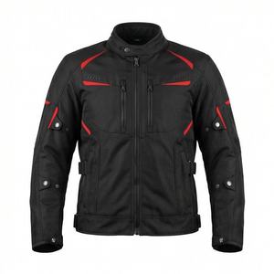 แจ็คเก็ตหนังแท้สำหรับขี่มอเตอร์ไซค์คุณภาพดีที่สุดสำหรับผู้ชาย รุ่นใหม่ล่าสุดสำหรับฤดูหนาว พร้อมแผ่นป้องกันที่ถอดออกได้ สามารถสั่งทำได้ - Product Image 1