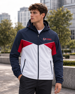 เสื้อแจ็คเก็ตกันลมสำหรับผู้ชาย FLY HUMBLE SPORTSWEAR รุ่นฤดูหนาว ผ้า softshell แบบกำหนดเองได้ ราคาประหยัด แฟชั่นลำลอง ระบายอากาศได้ดี มีฮู้ด ผ้าฟลีซ ไนลอน/คอตตอน - Product Image 4