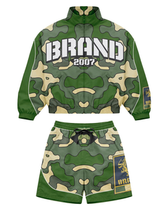 Custom Solid Lightweight Camouflage Printed Windbreaker High Quality Breathable Nylon <b>Set</b> Summer Sport Custom Print Windbreaker - Product Image 3