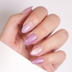 Uñas Postizas con Degradado de Brillo Rosa Palo, OEM/ODM - Product Image 1