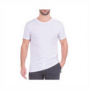 T-shirt col rond en coton 100% tissé, couleurs unies, coupe classique, respirant, qualité supérieure, avec logo et étiquettes personnalisés - Product Image 6