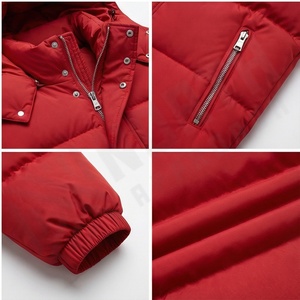 Men's High Quality Hooded <b>Puffer</b> <b>Jacket</b> Custom Warm Quilted Padded Winter Coat Reversible Stand Collar <b>Thin</b> Outdoor Winter Wear - Product Image 4