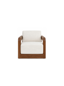 Minimalist Upholstered <b>Armchair</b> Velvet Teal Wood Teak Legs Strong Design <b>Dining</b> or Living Room Furniture - Product Image 1