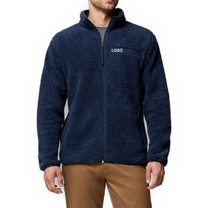 High Street Design Men's Sherpa Fleece <b>Jackets</b> 100% Fleece Fabric Long Sleeve Front Pocket Regular Fit Zipper Style Men's <b>Jacket</b> - Product Image 1