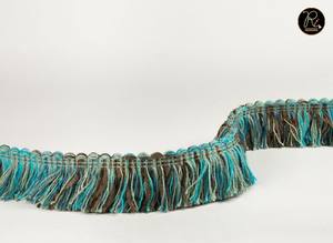 Flecos de Algodón de Lujo con Borde de Encaje de Poliéster y Adornos Decorativos Hechos a Mano Sostenibles para Saris - Product Image 4