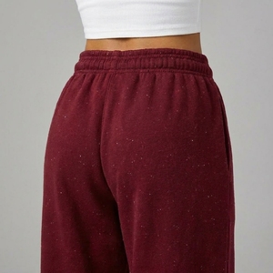 Pantalon de survêtement oversize en coton épais 100 % avec strass, style streetwear vintage, coupe droite, imprimé personnalisé pour femme - Product Image 6