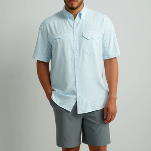 Camisas de Pesca Columbia para Hombre, OEM, de Secado Rápido, con Botones, 100% Poliéster, Resistentes al Viento, Protección Solar UPF 50+, Transpirables, con Logotipo Frontal - Product Image 5