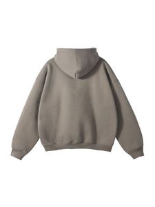 Sweat à capuche pour homme en coton 100% de qualité supérieure, avec tissu épais, cordon en coton 100%, personnalisable, pull-over uni, coupe courte et ample - Product Image 5