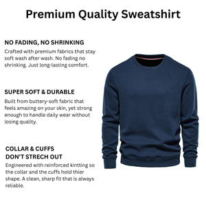 <b>Men's</b> Casual Color Block Crew Neck Long Sleeve <b>Half</b> <b>Zip</b> 100% Cotton Anti-Wrinkle Regular Fit <b>Sweatshirt</b> - Product Image 6