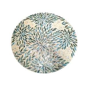 Plateau tournant en nacre de Capiz - Product Image 1