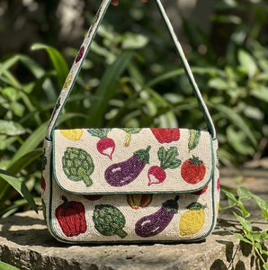 Sac à main brodé contemporain avec perles, fourre-tout à bandoulière classique orné de fleurs, sac de mode élégant et décoratif pour femme - Product Image 2