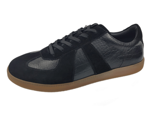 Chaussures de marche pour hommes en cuir synthétique noir à lacets, respirantes, avec semelle intermédiaire et extérieure en EVA, en cuir véritable, toutes saisons, décontractées - Product Image 2