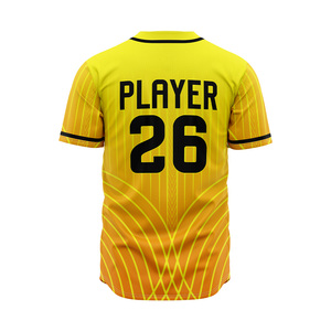 Maillot de baseball/softball personnalisé avec nom d'équipe, vente en gros, entièrement boutonné, respirant, unisexe, adulte, 100% polyester, manches courtes - Product Image 2