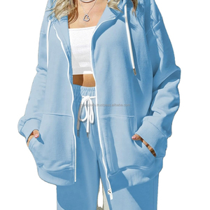 Nuevo Chándal de Tela Elegante para Mujer con Cremallera, Traje de Dos Piezas Cómodo y Grueso con Cremallera Completa - Product Image 6