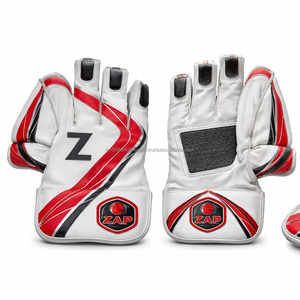 Guantes de Portero Juveniles ZAP Test, Palma de Cuero Premium, Cosidos a Mano, Ligeros, Agarre Clásico Profesional, Transpirables, para Cricket - Product Image 1