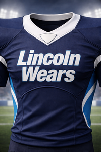 ชุดยูนิฟอร์มอเมริกันฟุตบอลแบบสั่งทำ แขนสั้น น้ำหนักเบา ระบายอากาศได้ดี ไซส์ใหญ่ คุณภาพสูง สไตล์ใหม่ สีพื้น 100% ด้านหน้า - Product Image 4