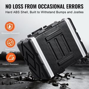 Armadio Rack 8U in ABS Resistente con Chiusure a Farfalla Rimovibili, Armadio Server Standard da 19 Pollici con Ruote - Product Image 4