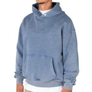 Sudaderas con capucha lavadas con ácido de logotipo personalizado para hombre, sudadera lavada de alta calidad con tinte de corbata Y2k, sudaderas con capucha unisex con hombros caídos de gran tamaño - Product Image 1