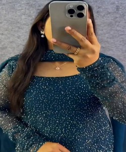 เสื้อปักลายผีเสื้อสุดหรู พร้อมผ้าคลุมไหล่ สำหรับงานเทศกาล ราคาขายส่ง เสื้อผ้าชาติพันธุ์ สีเขียวอมฟ้า - Product Image 2