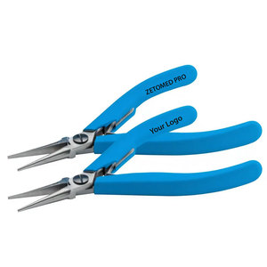 Pince à bec effilé Super 7894 en acier inoxydable de haute qualité, mâchoires lisses, poignée ESD sécurisée, pour fil argenté, or et bijoux DIY - Product Image 2