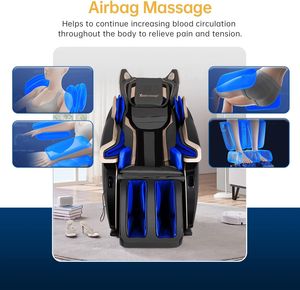 Silla de Masaje de Cuerpo Completo Inteligente de Lujo Moderna con Calefacción Shiatsu de Gravedad Cero y Presión de Dedos 8D - Product Image 6