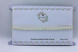 Chaîne de dentelle à franges en perles de verre et cristal, modèle KT, taille personnalisée, décorative, scintillante, colorée et irisée, vente en gros - Product Image 6