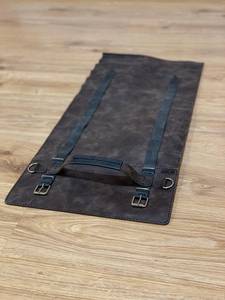 Genuine Leather Knife <b>Roll</b> Culinary <b>Tool</b> Carrier Chef Knife Storage Organizer Durable Travel <b>Bag</b> LKR-0325 - Product Image 5