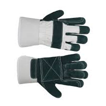 Gants de sécurité pour le soudage noir et blanc, gants de travail en cuir, gants de protection résistants à la chaleur pour la réparation par soudage - Product Image 3