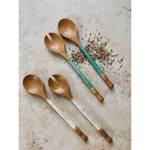Eco-friendly dishwasher <b>safe</b> Wooden salad servers set Salad <b>tools</b> for eco-conscious Eco-friendly salad servers - Product Image 4