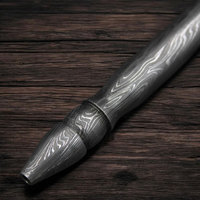 Stylo d'écriture en acier de Damas, instrument d'écriture de bureau haut de gamme pour les professionnels et les entreprises
