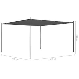 Anthracite 157.4 "x 157.4" x 94.5 "mái vòm phẳng & <span class=keywords><strong>gazebo</strong></span> 94.5" pergola với thiết kế độc đáo - Product Image 6