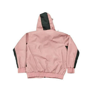Ensemble de survêtement unisexe blanc et rose à blocs de couleur, manches longues, capuche zippée, short respirant et léger, sportif, décontracté pour l'été - Product Image 6