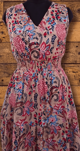 Vestido Maxi Estampado Sin Mangas de Algodón para Mujer, Cintura Natural, Ecológico, Casual, Venta al Por Mayor, Fabricante de Vestidos - Product Image 2