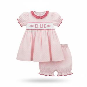 ชุดบลูเมอร์วาเลนไทน์น่ารักสำหรับเด็กผู้หญิง พร้อมปักชื่อแบบสั่งทำพิเศษ - Product Image 1