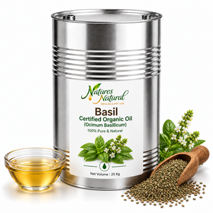 Huile de basilic biologique certifiée, ingrédient botanique naturel à base de plantes pour l'aromathérapie, les cosmétiques et les soins personnels, fournisseur en gros en Inde - Product Image 6