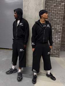 Hot Selling Custom Men's Streetwear Track Suit 2-Piece Lightweight Nylon Drawstring Jogging Suit Comfortable Good Quality - Product Image 5