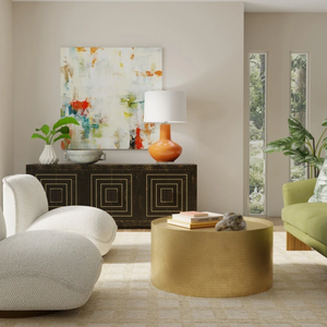 Table basse couleur laiton martelé dessus meubles en métal bon marché abordable vente chaude pour salon look moderne et tendance de l'Inde - Product Image 1