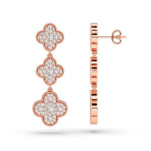 Pendientes de Diamantes Rikhava de Oro Blanco de 10K y 4.31ct, Fabricación Profesional en Línea, Diseño Único, Empaque Elegante para Regalo - Product Image 6